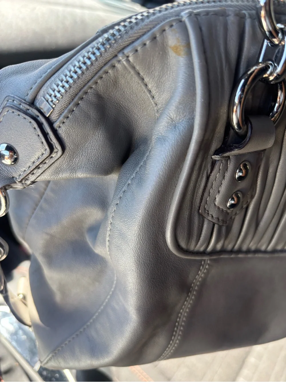 Grey Coach Ashley medium size Fall bag